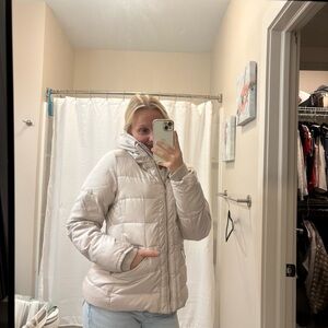 Saks Fifth Avenue Cream Puffer Jacket